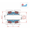 Vedação do eixo do selo mecânico comum para peças de compressor de ar condicionado automático (HF7690)